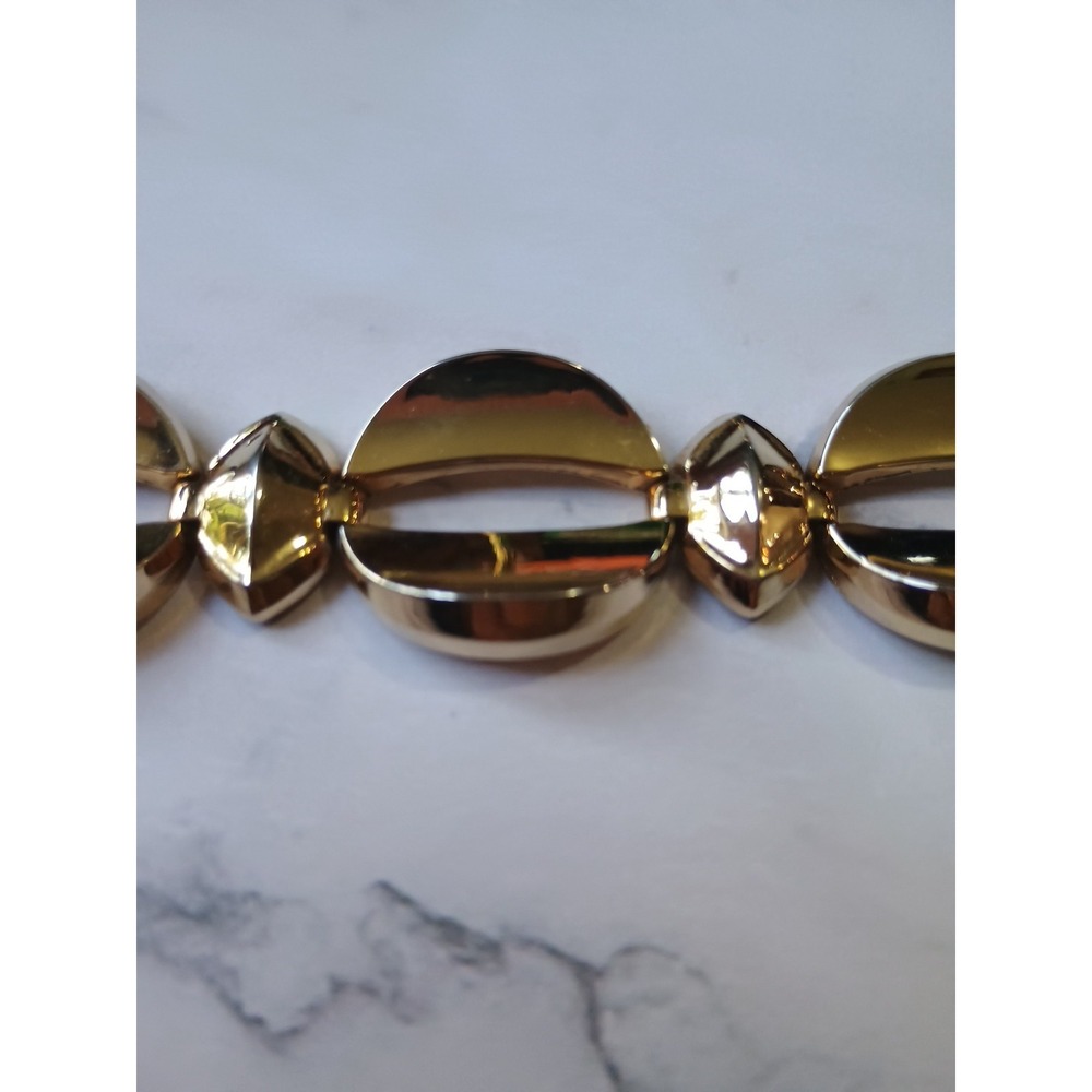 Coro‎ Gold Tone Vintage Bracelet Circular Links Clasp Closure